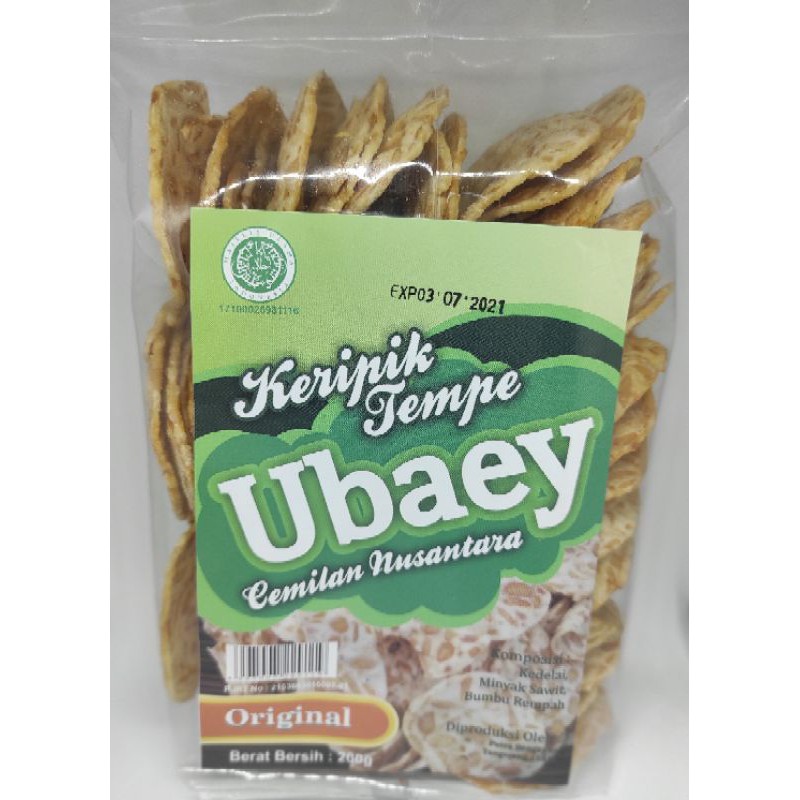 

Keripik tempe ubaey/Ori/Spicy/Daun Jeruk