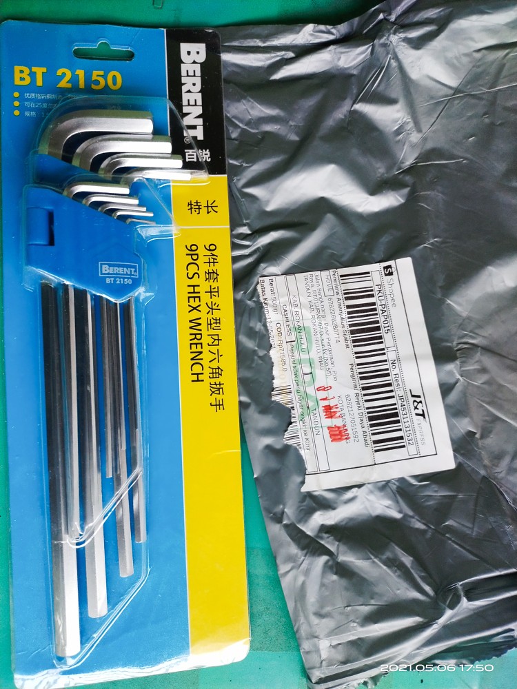 Berent Kunci L Set Panjang Hex Key 9 Pcs Long Bt2150