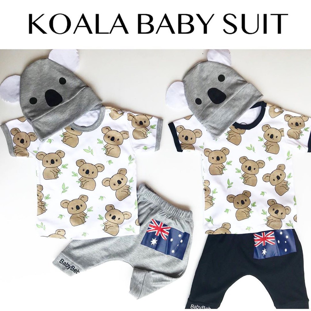 Koala Baby Suit Setelan Anak Baju Bayi Lucu Berkarakter