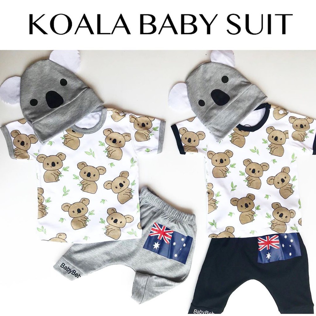 Koala Baby Suit Setelan Anak Baju Bayi Lucu Berkarakter Koala Baby Suit Setelan Anak Baju Bayi Lucu Berkarakter