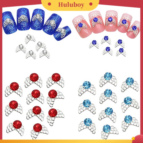 Huluboy Huluboy♡ 10pcs Stiker Berlian Imitasi 3D Hollow Untuk Dekorasi Manicure DIY