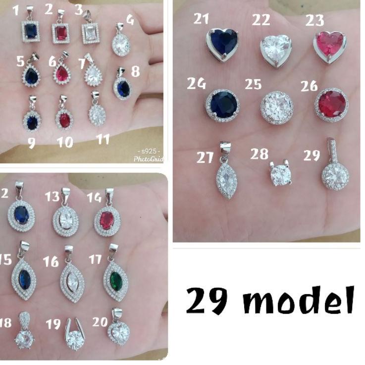 Kejutan Besar LIONTIN BATU MATA MATA PERAK ASLI 925 LAPIS MAS PUTIH ONESTORE LT4