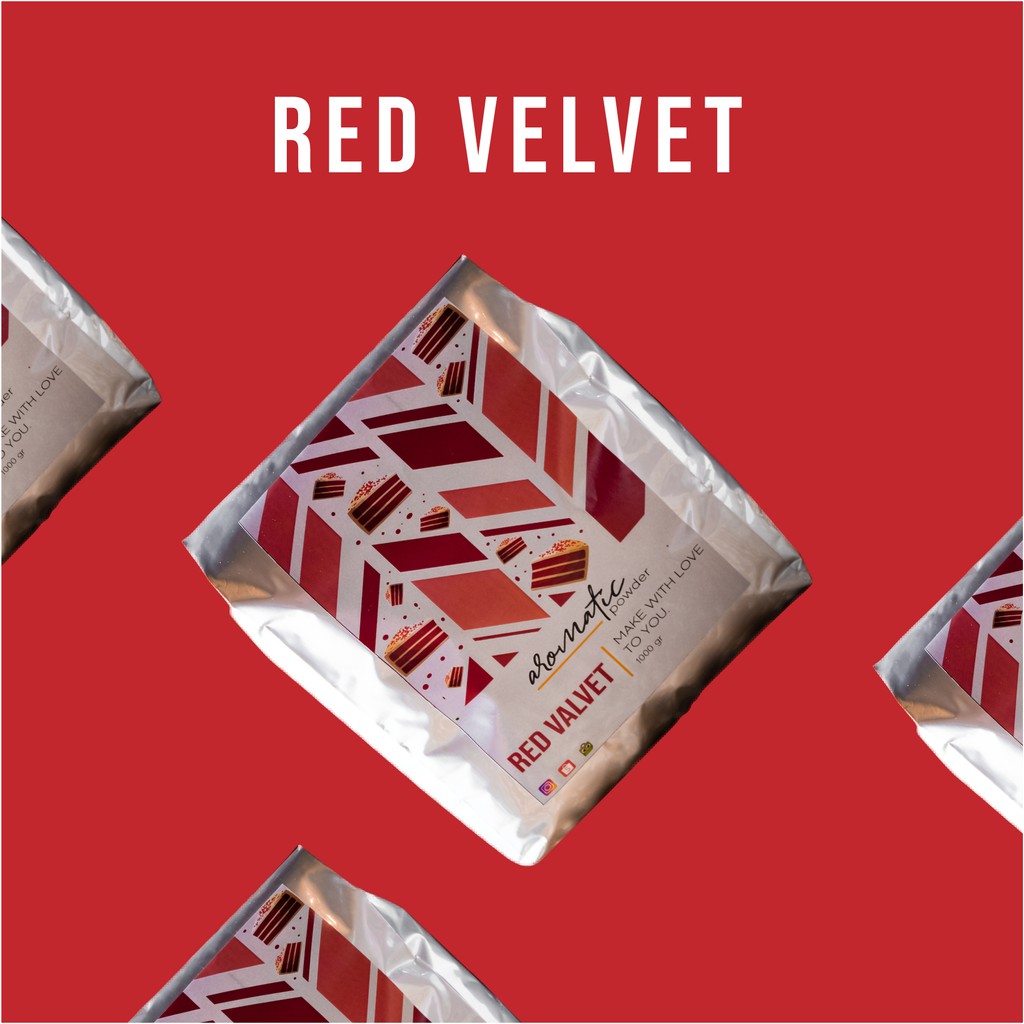 Bubuk Serbuk Minuman Bubble Drink Powder Latte Ice Blended Rasa Red Velvet Redvelvet Premium Untuk Booth Gerobak Container Kontainer Coffee Shop Cafe Resto Rumah Makan