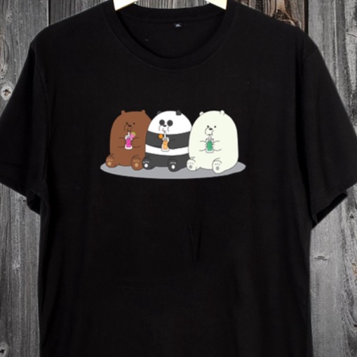 HIPNOP Chillbear Kaos Sablon T-SHIRT Lengan Pendek Unisex