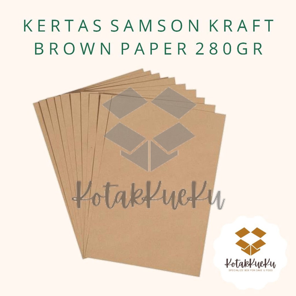 

[25 LEMBAR] Kertas Samson Kraft Brown Paper 280 gr A4 Price Tag Hang Tag Undangan