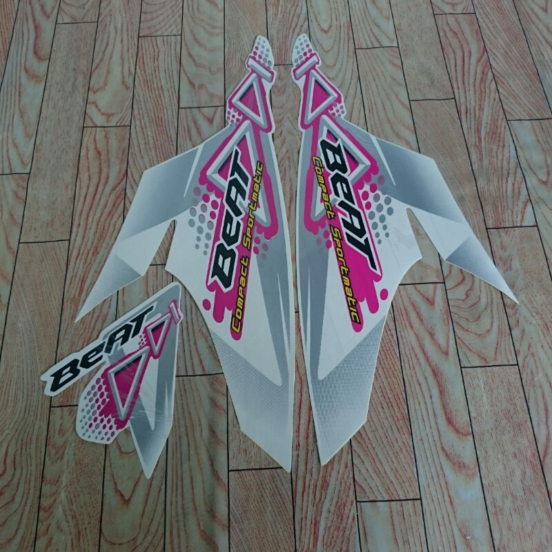 stiker striping motor beat karbu 2011 putih