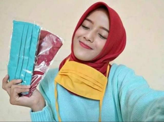 GROSIR !! ISI 1 LUSIN MASKER KAIN HIJAB