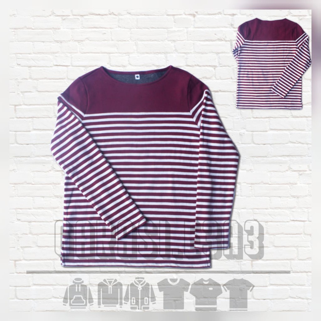 Kaos Stripe Heattech Preloved Kolpri