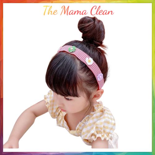 Bandana Tempel Anak Penahan Poni Rambut Motif Bunga Pita Import