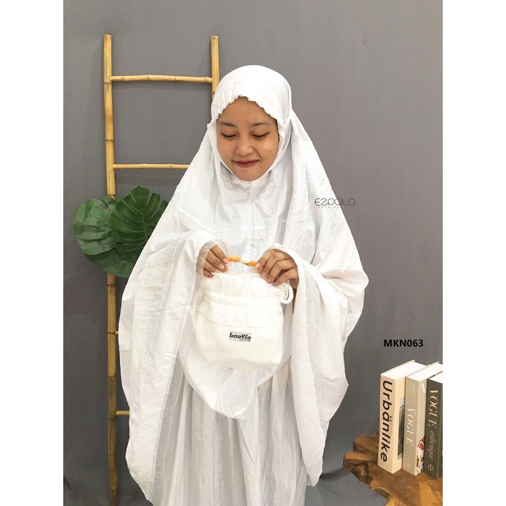 Ezpata Mukena Parasut Dewasa Tebal dan Premium Putusan Bahan Parasit Adem dan Halus Motif Polos Free Tas Mukena Cantik