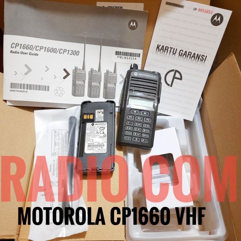JUAL HT MOTOROLA CP 1660 VHF ORIGINAL 136 - 174MHz / HT MOTOROLA CP1660 VHF 136-174MHz ORIGINAL GARANSI RESMI CP1660 VHF