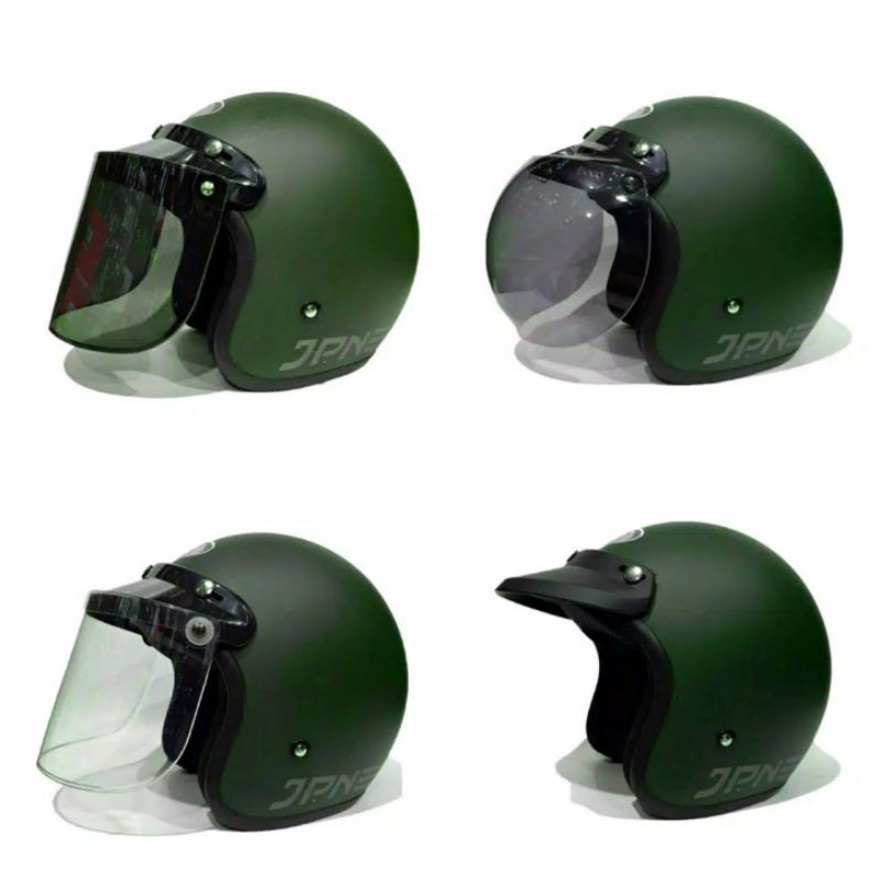 helm  jpn army doff original kaca visor flat datar