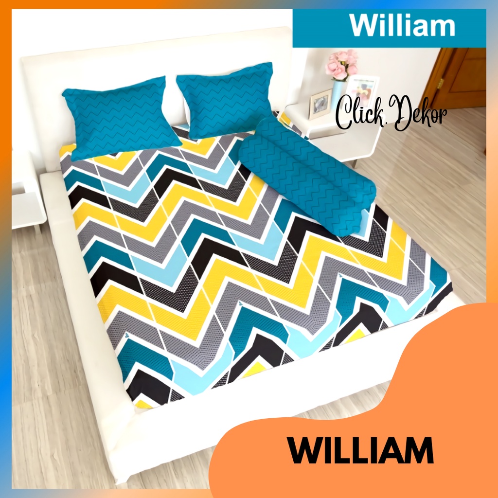 Sprei Lady Rose King - Sprei King ukuran 180x200 tinggi 25 cm Motif Wiliam - Sprei Cantik Murah Anti