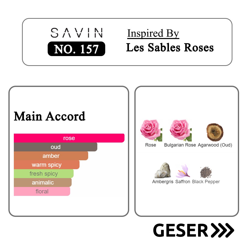 SAVIN PARFUM No. 157 Les Sables Roses