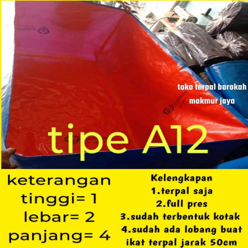 terpal kolam kotak/lele 2x4x1 tipe A12
