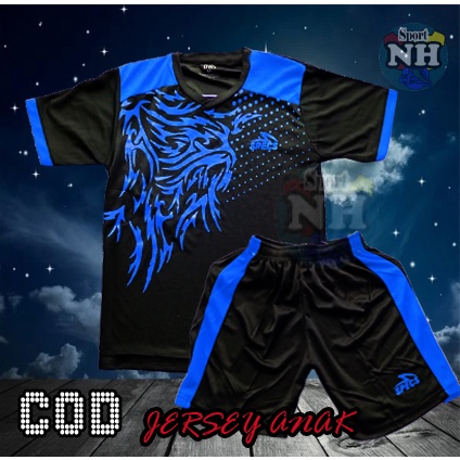 COD Bayar ditempat Jersey Kostum Baju Olahraga Setelan ANAK Motif Macan Kaos Volly Kostum Badminton Baju Futsal Dan Sepak bola