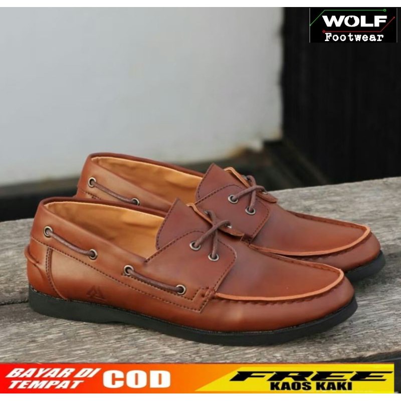 VALIANT BROWN |WOLF x HEROES| Sepatu Formal Vintage Klasik Sporty Pria/Cowok/Men - Derby Zapat