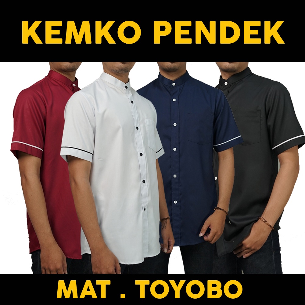 TERBARU  BAJU KEMEJA KOKO HAMZAH MODEL FULL KANCING/KEMKO LENGAN PENDEK DEWASA LAKI-LAKI MUSLIM