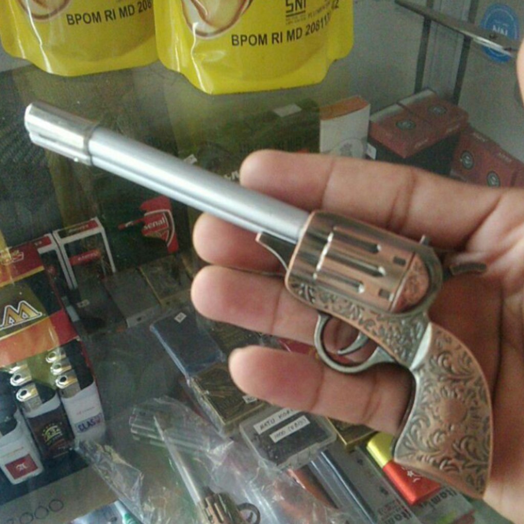 Korek Api Gas Pistol Klasik Mode Kuno