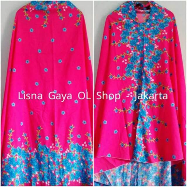 Mukena Katun Bali/ Mukena Dewasa/ Mukena Motif Bunga