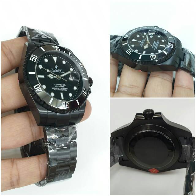 Jam tangan pria ROLEX SUBMARINER BLACK AUTOMATIC PREMIUM AAA+