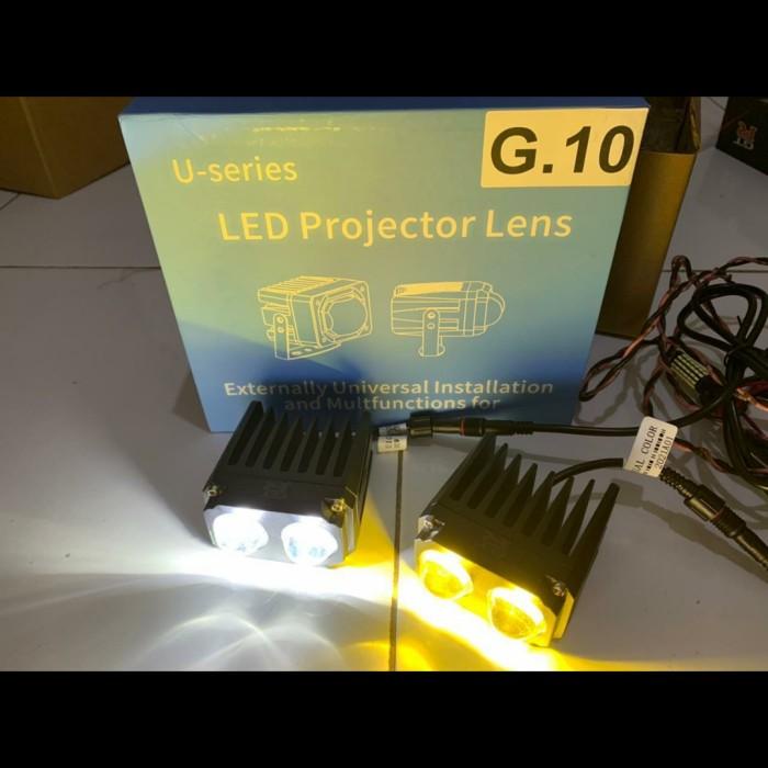 Led Mini Projector Dual Lens G10 White/Yellow not Saber Led
