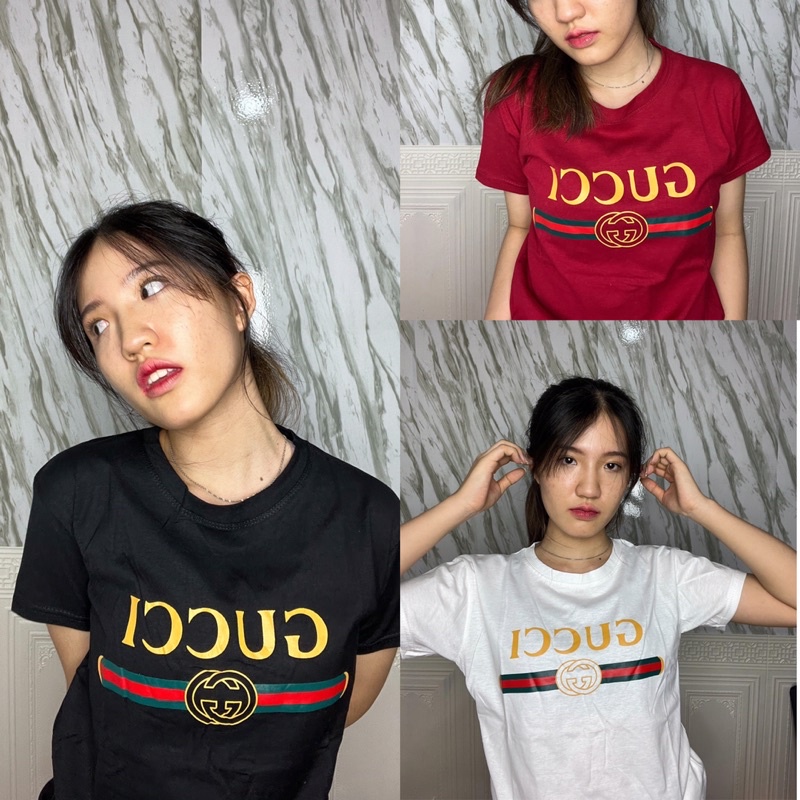 Cuanderful Kaos Premium Combed 30s / Baju Atasan Wanita dan Pria - GUCCI OG