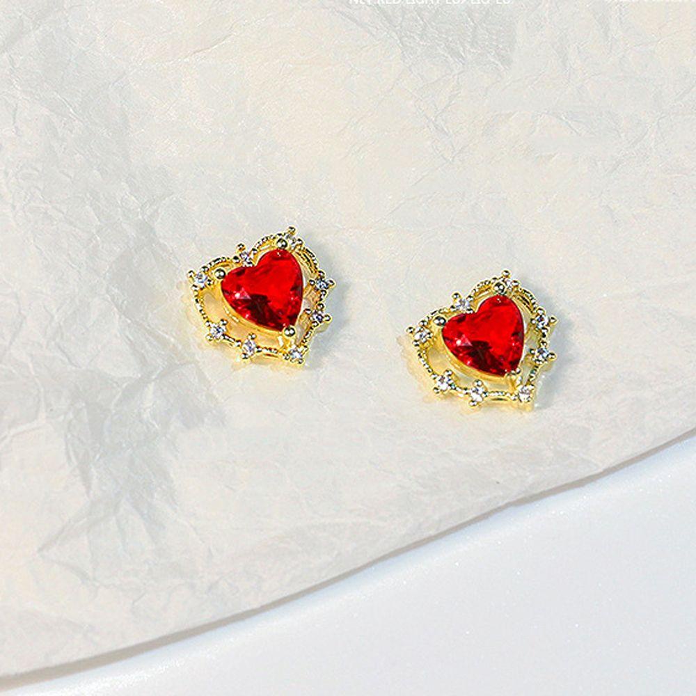 Mxbeauty Manik-Manik Bentuk Hati 3D Warna-Warni Untuk Dekorasi Nail Art