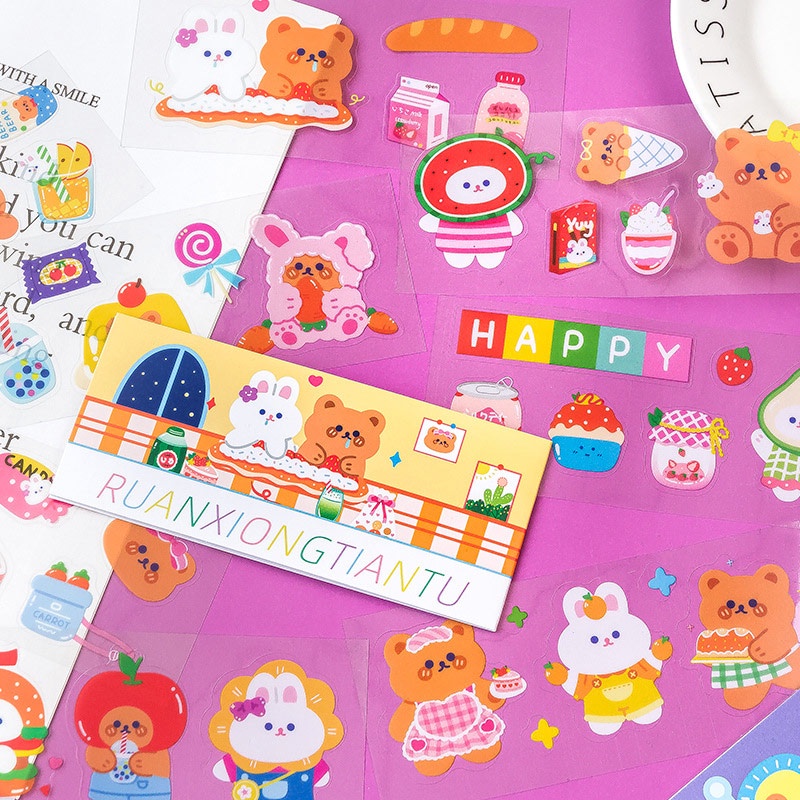

Yu Xian Give You a Bite of Sweet Diary Deco Stickers - Sticker Dekorasi Jurnal