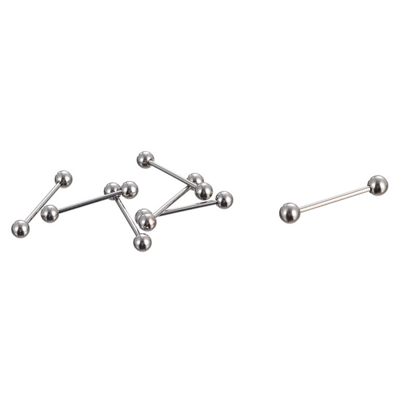 66pcs Anting Tindik Lidahputingtubuh Bentuk Barbell Bahan Stainless Steel