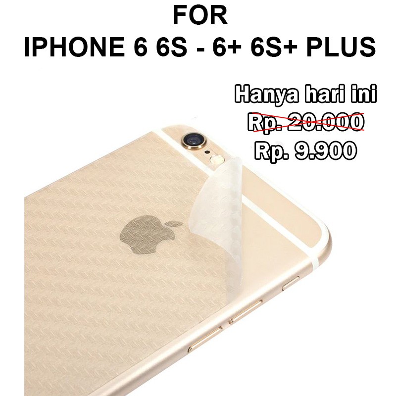 SKIN CARBON iPhone 6 6s - 6 6s Plus stiker anti gores