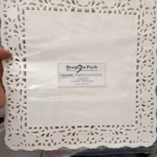 

Dragonpack paper doilies alas renda terbuat dari kertas uk 10x10 isi 100 lembar