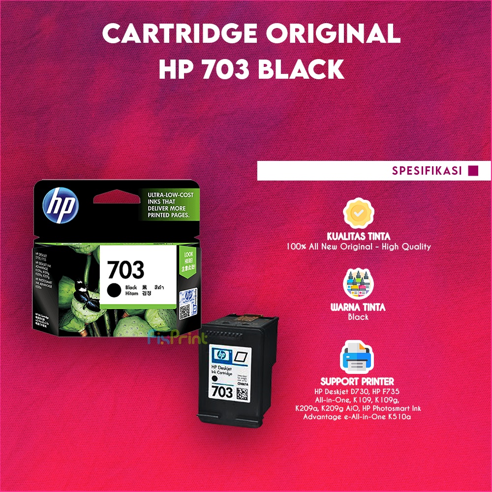 Cartridge Ori 680 678 704 703 802 803 46 Tinta Black Color Ori 2335 2336 2337 3636, 3638, 3775, 3776, 3777