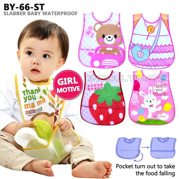 Sleber Slaber bib WATERPROOF celemek air liur / Celemek handuk Makan bayi BY-66 ST