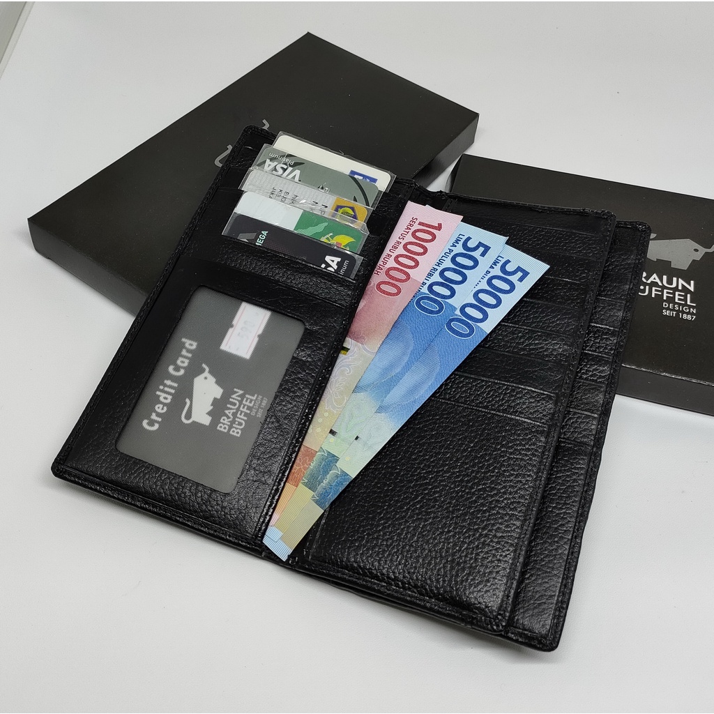 DOMPET PANJANG KULIT IMPORT BRAUN BUFFEL BB 590 - 30 CARD KARTU - BB 590 30 CARD