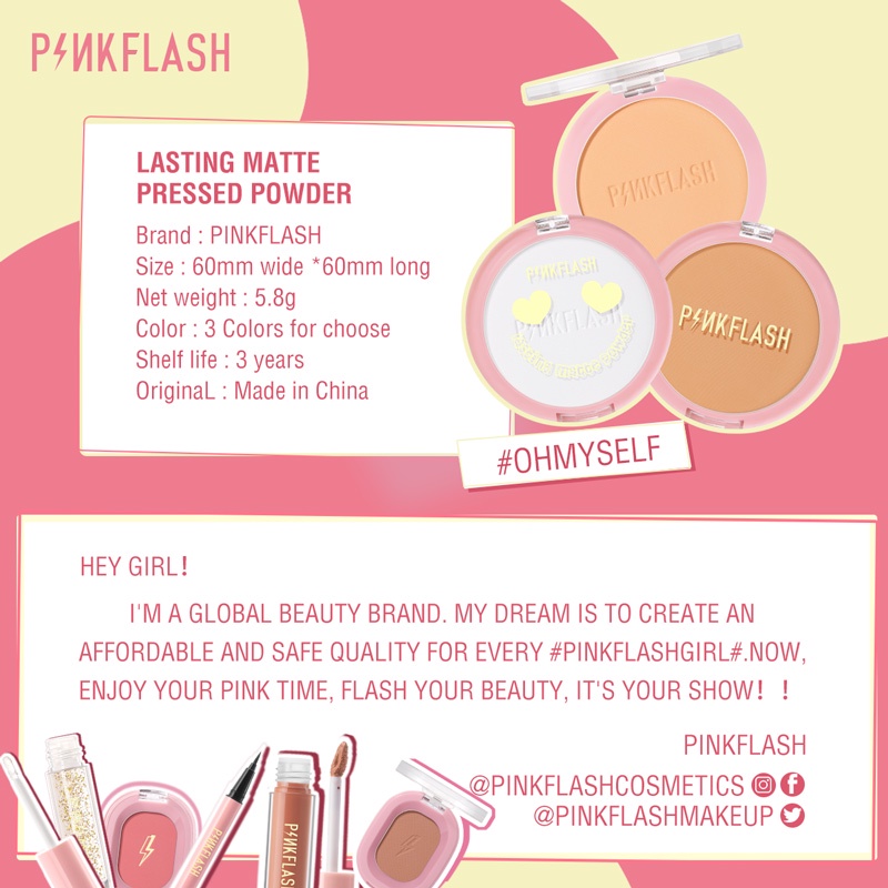 Pinkflash Pressed Powder Pinkflash Bedak Padat Pinkflash Bedak Pinkflash Bedak Pink Flash Bedak Padat Pink Flash Powder Pinkflas