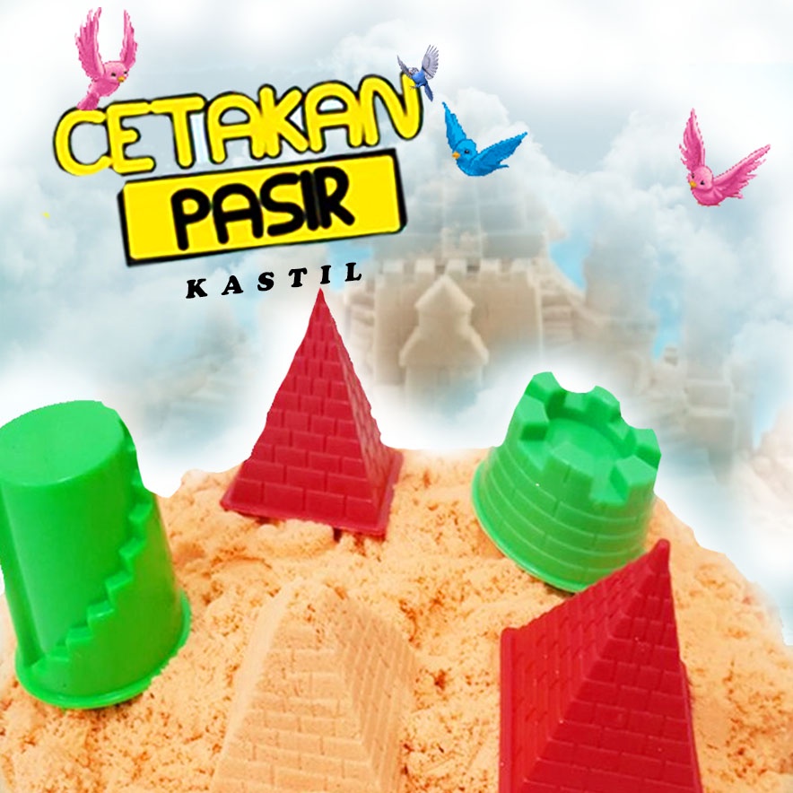 Cetakan Pasir Kinetik Model Kastil  Istana Castles Bangunan Isi 4pcs