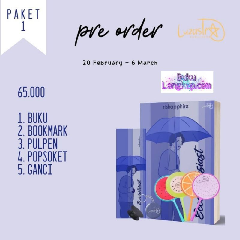 buku novel Eccedentesiast - Rishapphire original