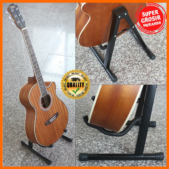 Stand Gitar TaffSTUDIO Tripod Foldable Aluminium Alloy U9 Hitam