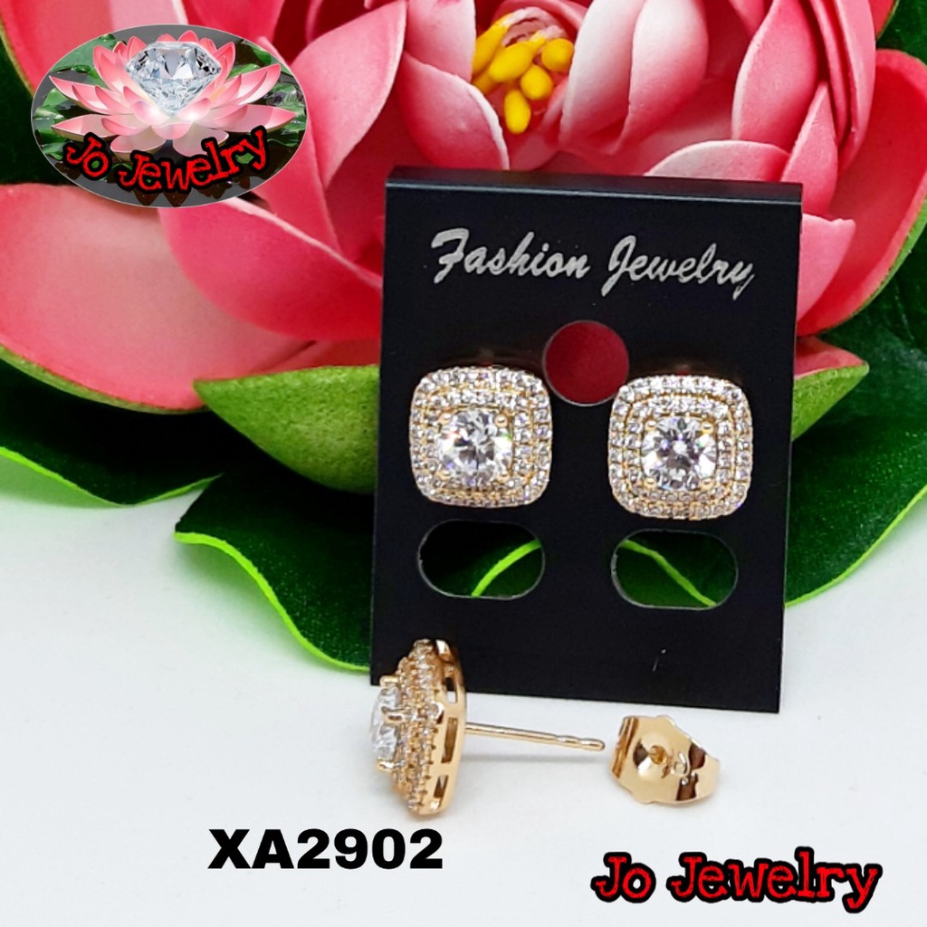 Anting stud tindikan kotak gold