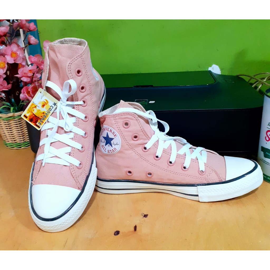 PUSAT JUAL SEPATU CONVERS ALLSTAR LADIES (CEWEK) CHUKY TAYLOR II GRADE INDO WARNA PINK TINGGI MUR