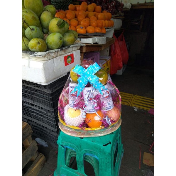 

parcel buah komplit + susu cantik termurah