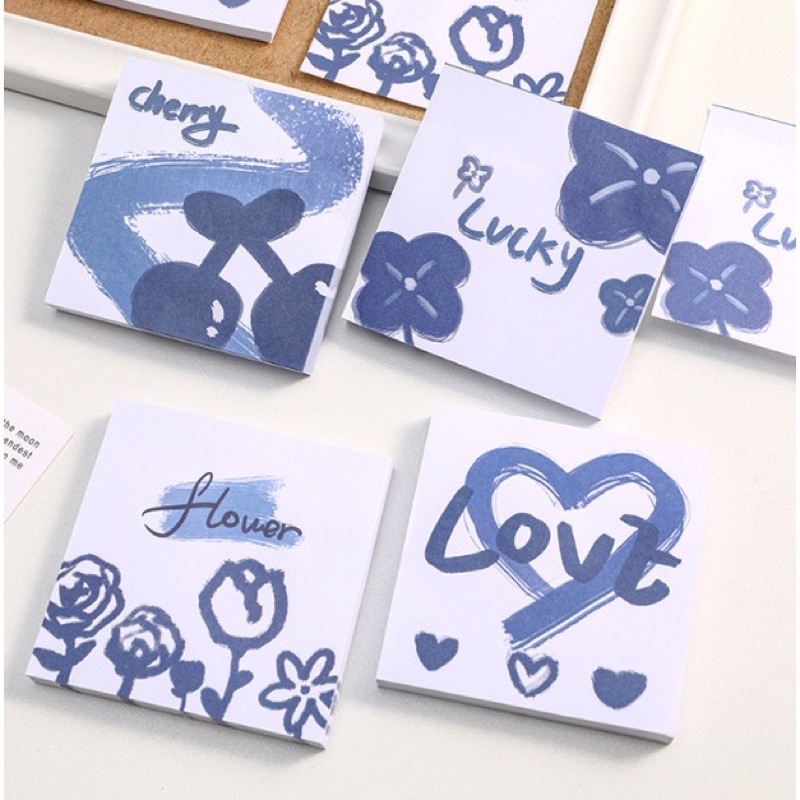 

sticky notes tema biru abstrak/abstract estetik/aesthetic