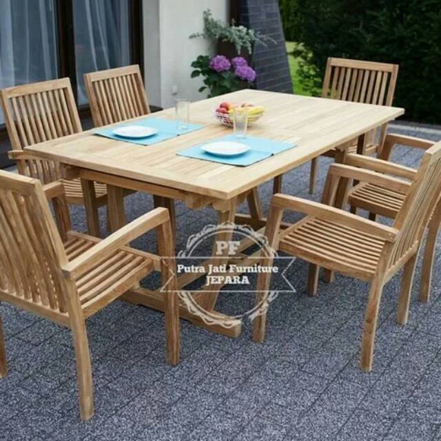 41 Koleksi Model Meja Kursi Dari Kayu Jati HD