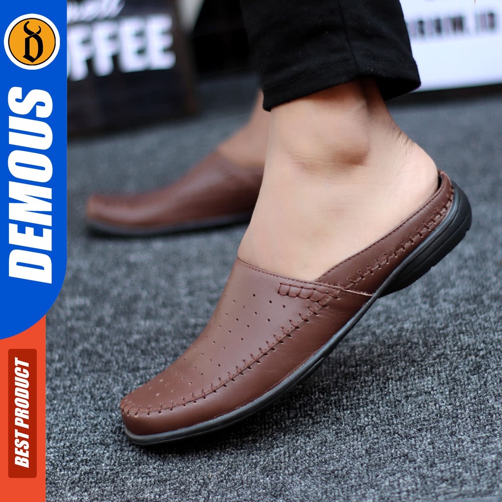 Sepatu Sandal Bustong Pria Casual Kulit Asli DEMOUS TRUNKZ