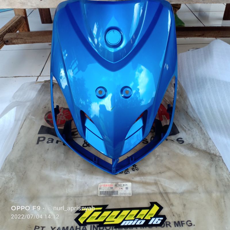 Leg Shield Tameng Depan Mio Smile Original Warna Biru 28D-F8311-00-P3