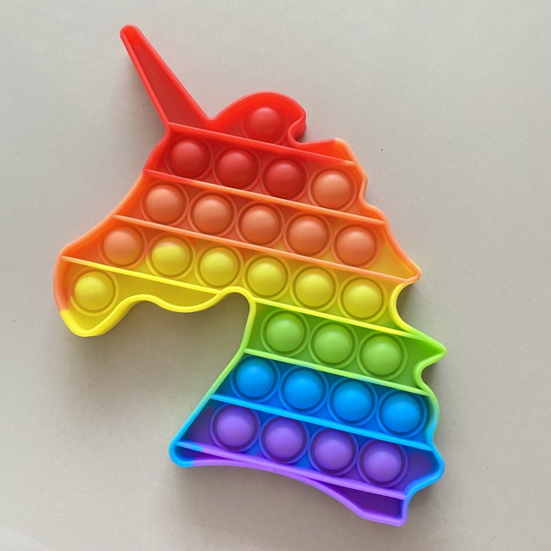Pop It Fidget Toy Murah Rainbow Mainan Anak Penghilang Stress Tiktok-Unicorn rgb