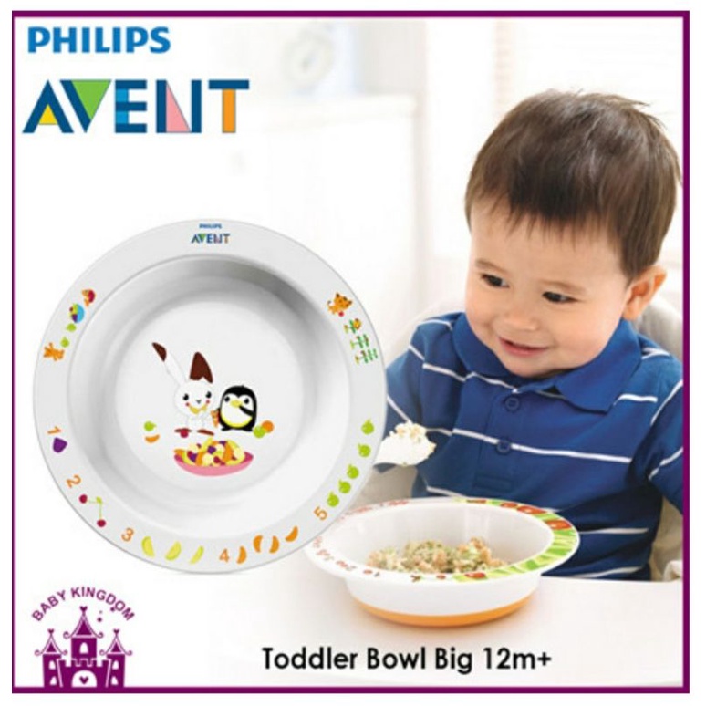 Philips Avent Big Bowl Toddler 12m+ / Mangkok Avent Anti Slip Piring Makan Bayi