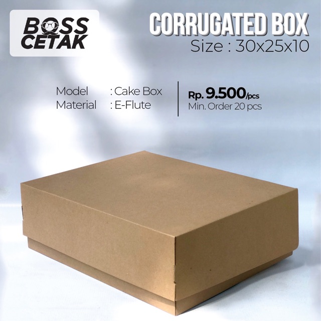 

(20pcs) Box Dus Kue Polos / Cake Box / Aksesoris / Dus Corrugated 30x25x10