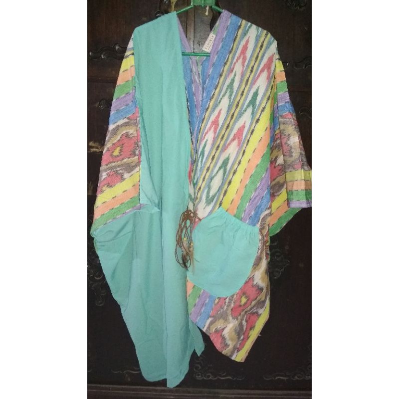 PRELOVED BAJU TENUN KIMONIK SEKAR AYU MINT